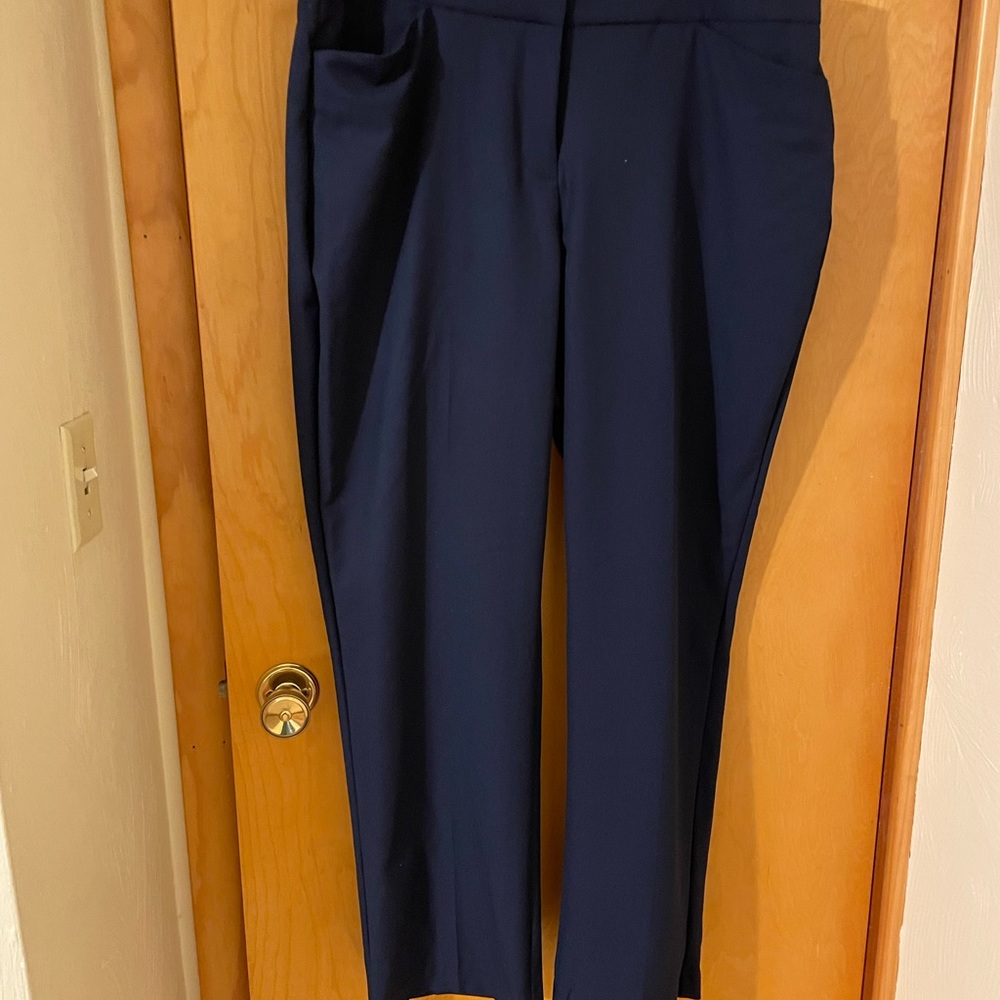 16W plus size curvy fit straight legged pants.